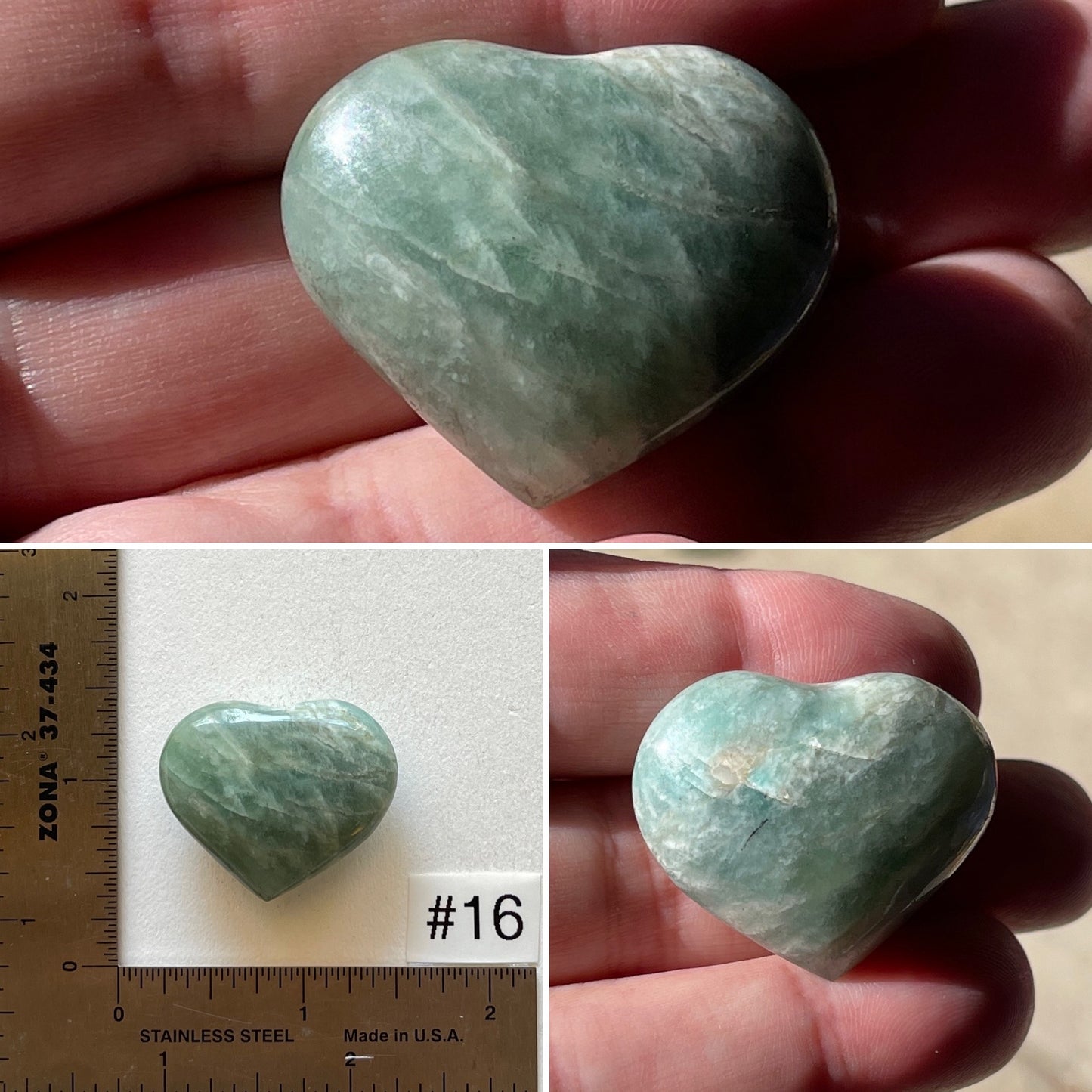 Amazonite Mini-Heart