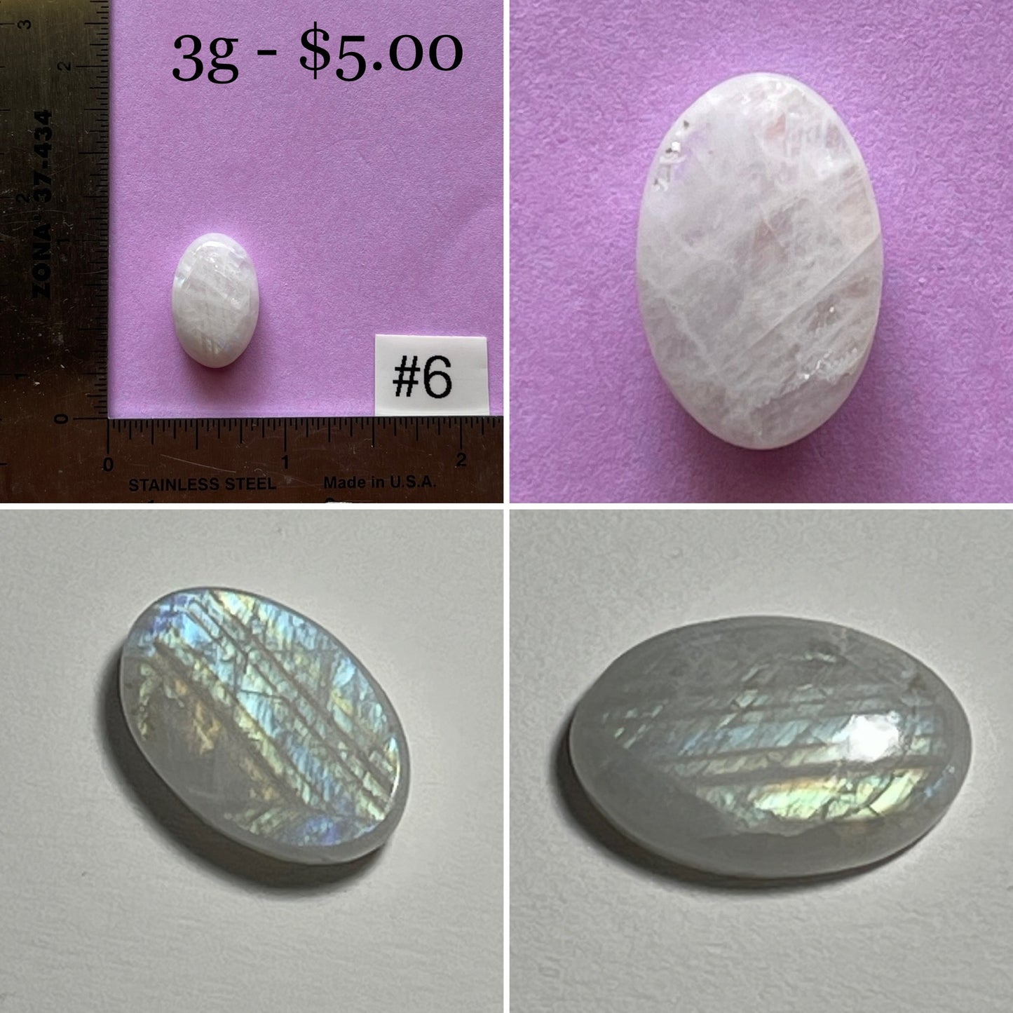 White Moonstone Cabochon