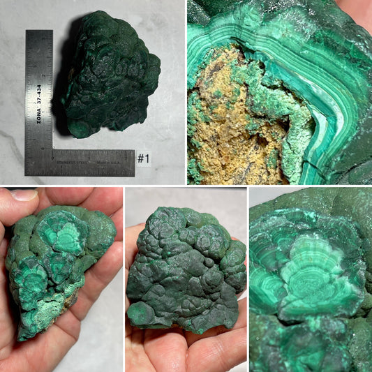 Botryoidal Crystalline Malachite