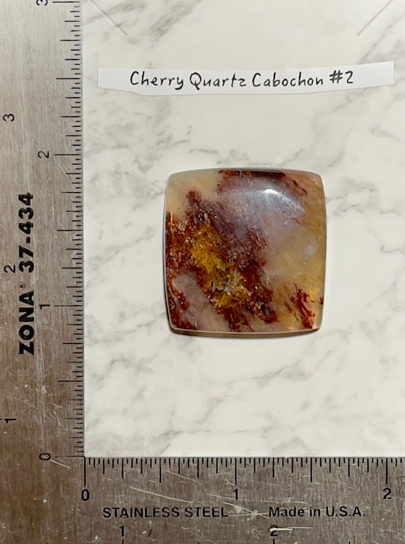 Cherry Quartz Cabochon