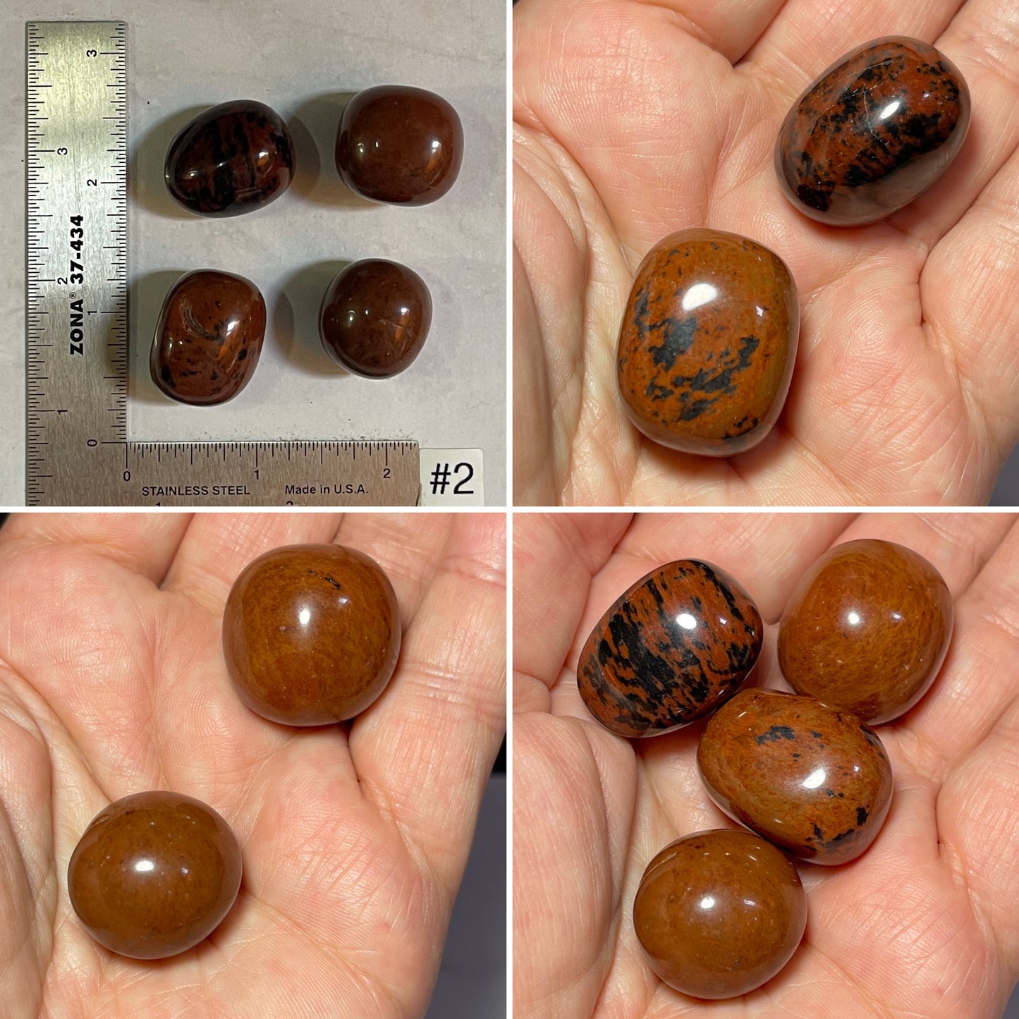 Mahogany Obsidian Tumbles