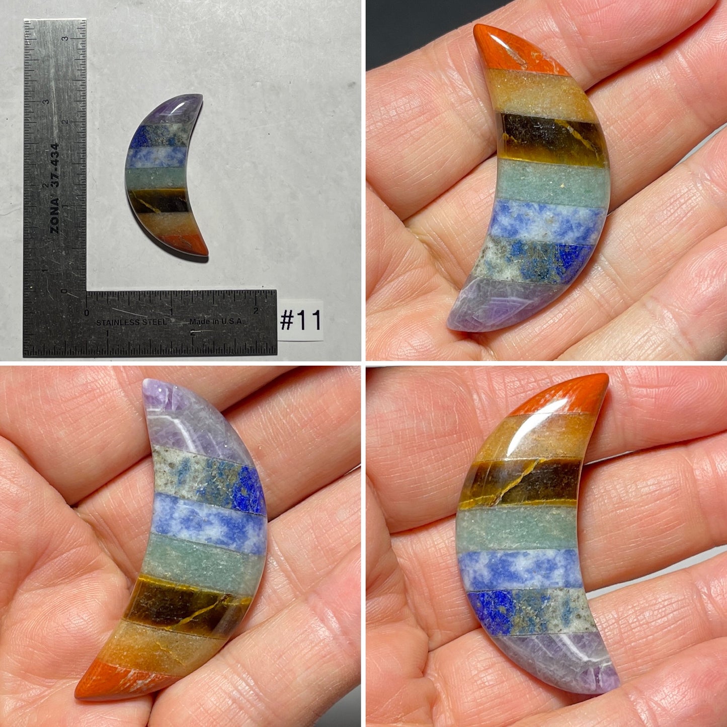 Crescent Moon Chakra Crystal