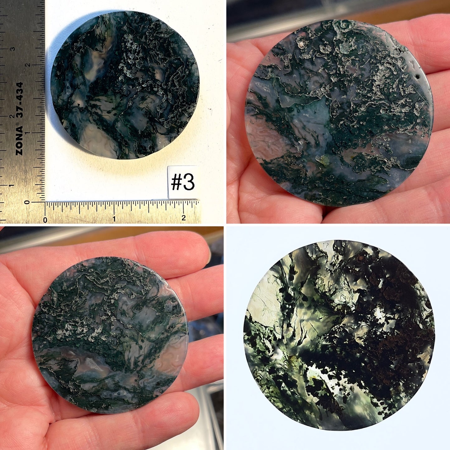 Moss Agate Round Slabs