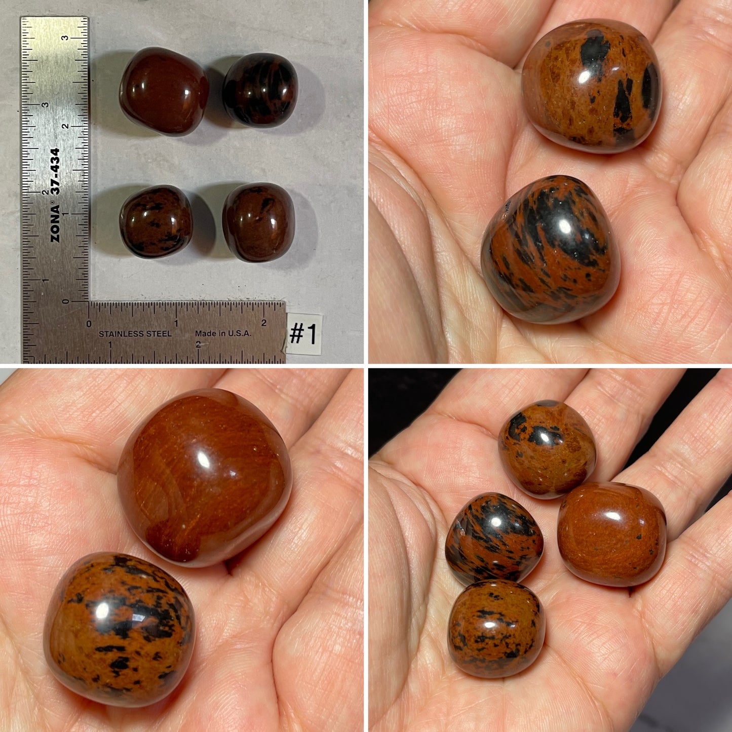 Mahogany Obsidian Tumbles