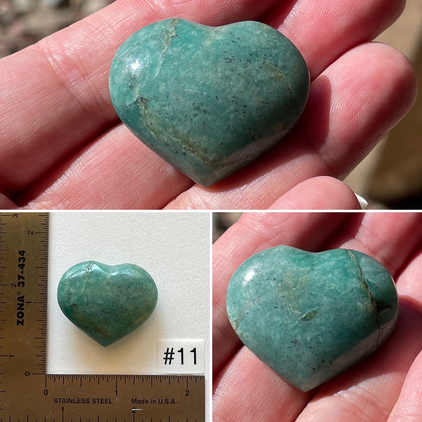 Amazonite Mini-Heart