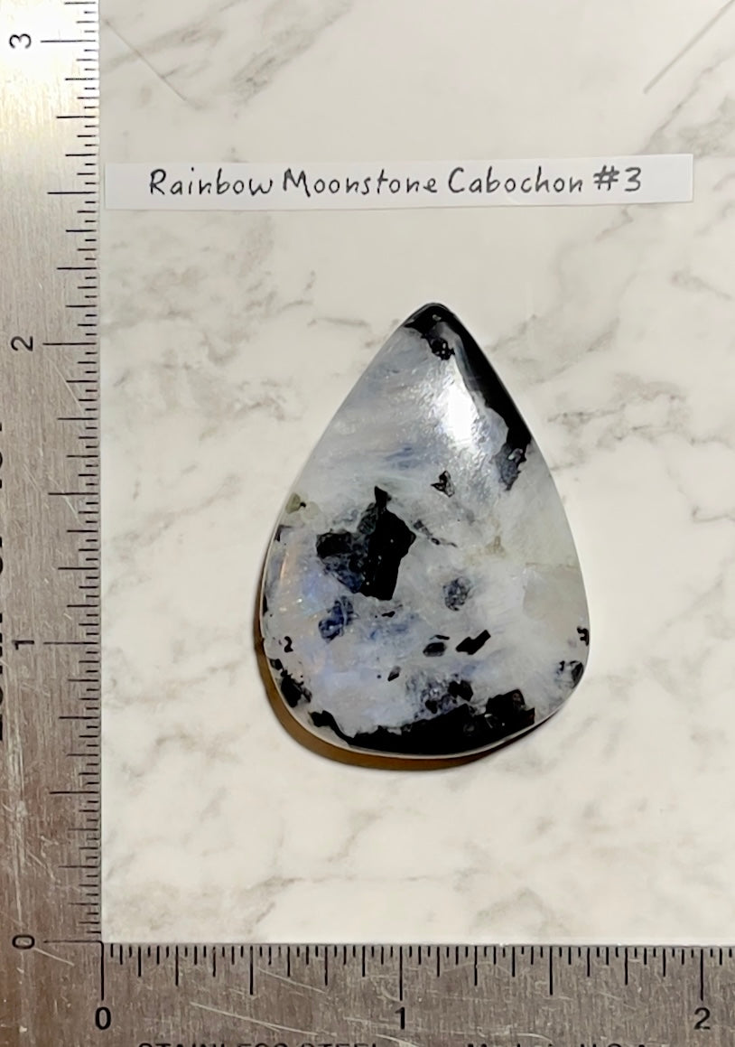 Rainbow Moonstone Cabochon