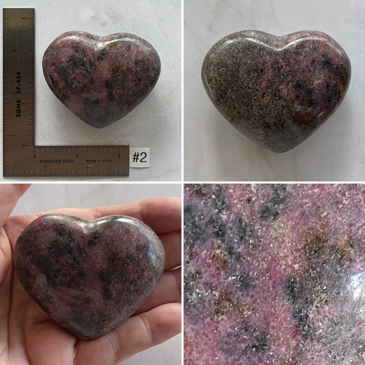 Rhodonite Heart