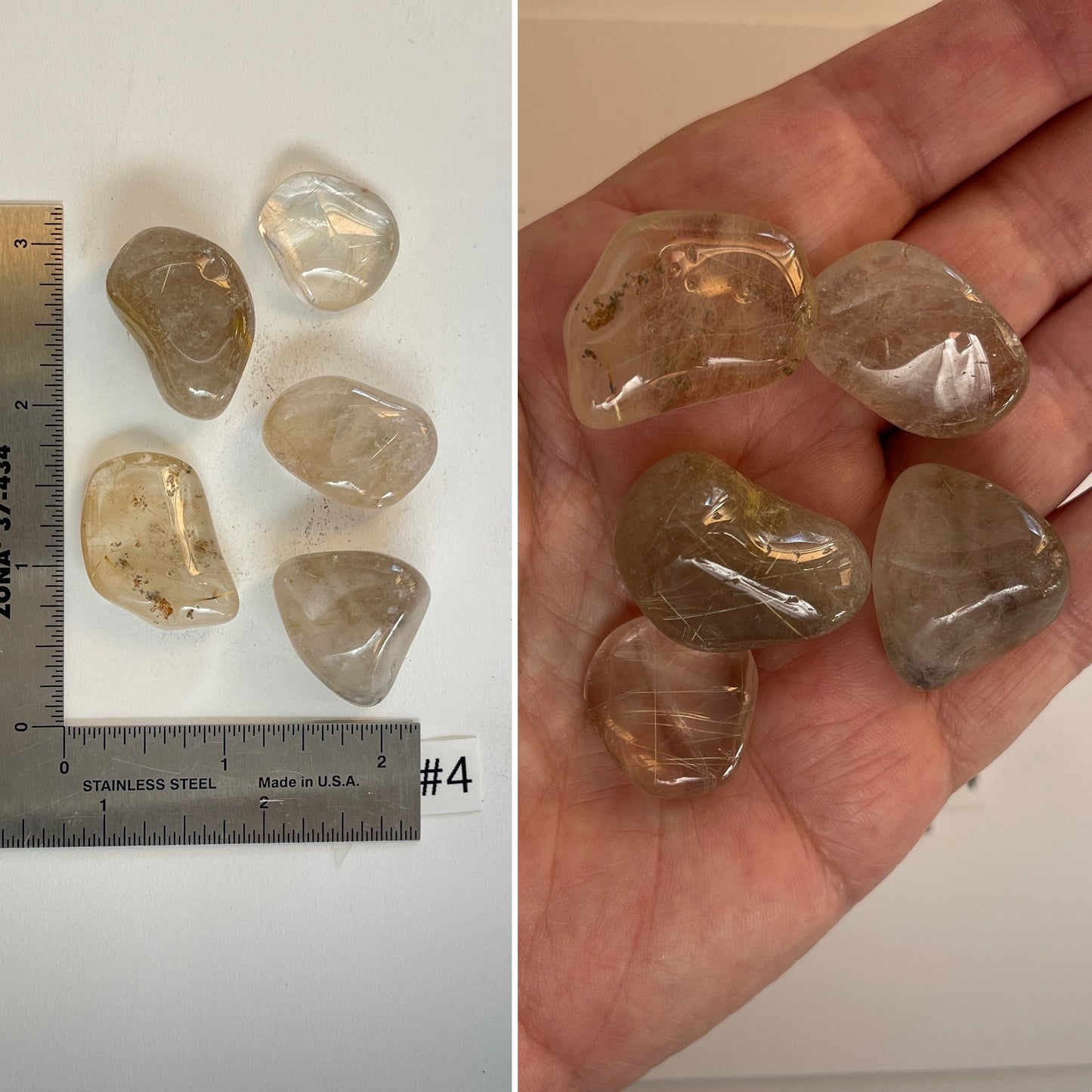 Rutilated Quartz Tumbles