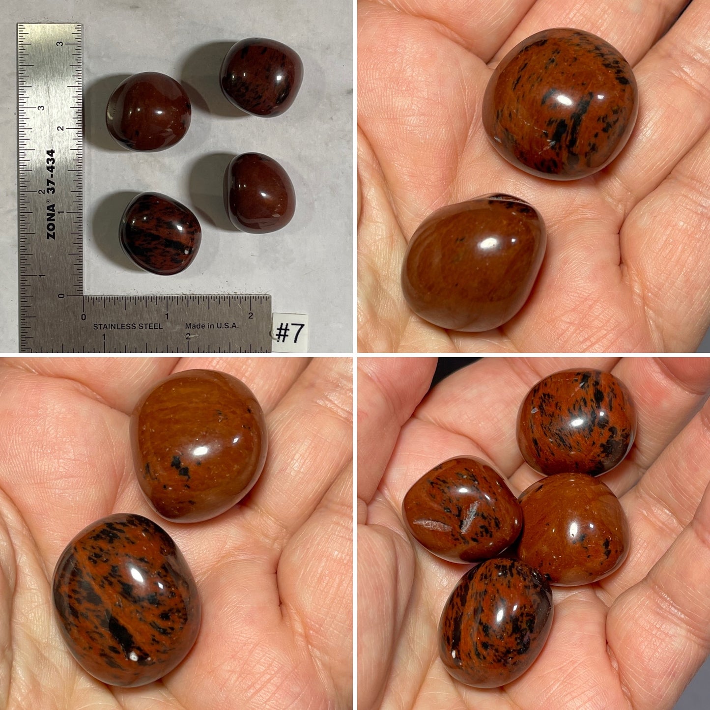 Mahogany Obsidian Tumbles