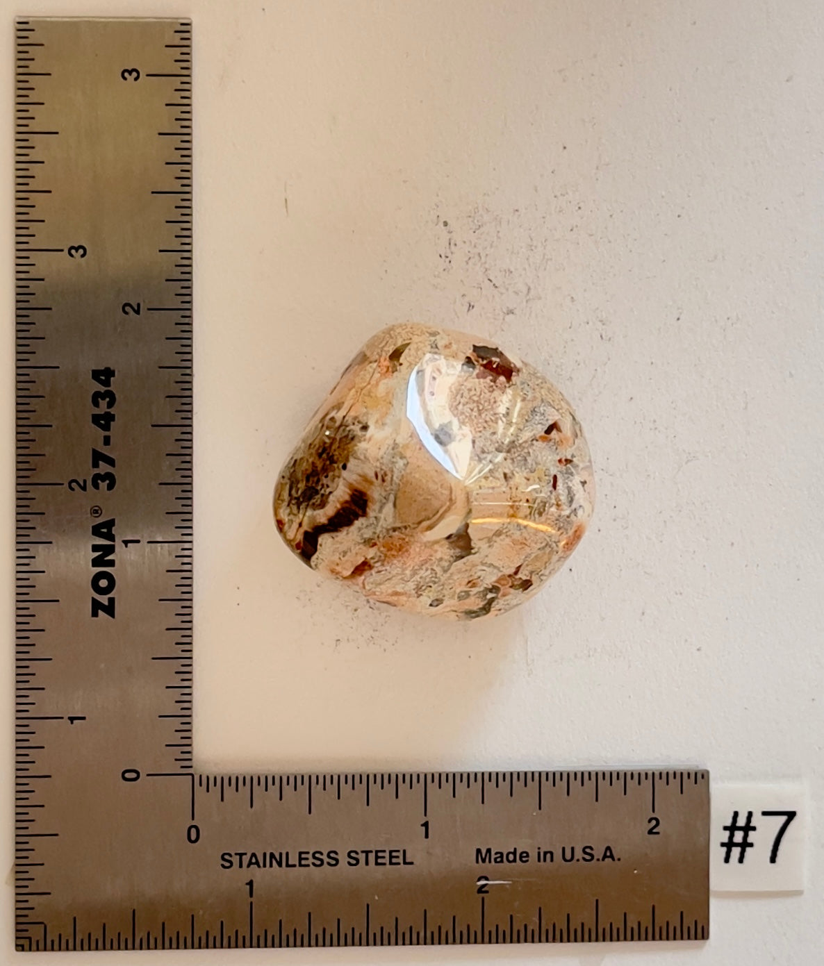 White Brecciated Jasper Tumbles