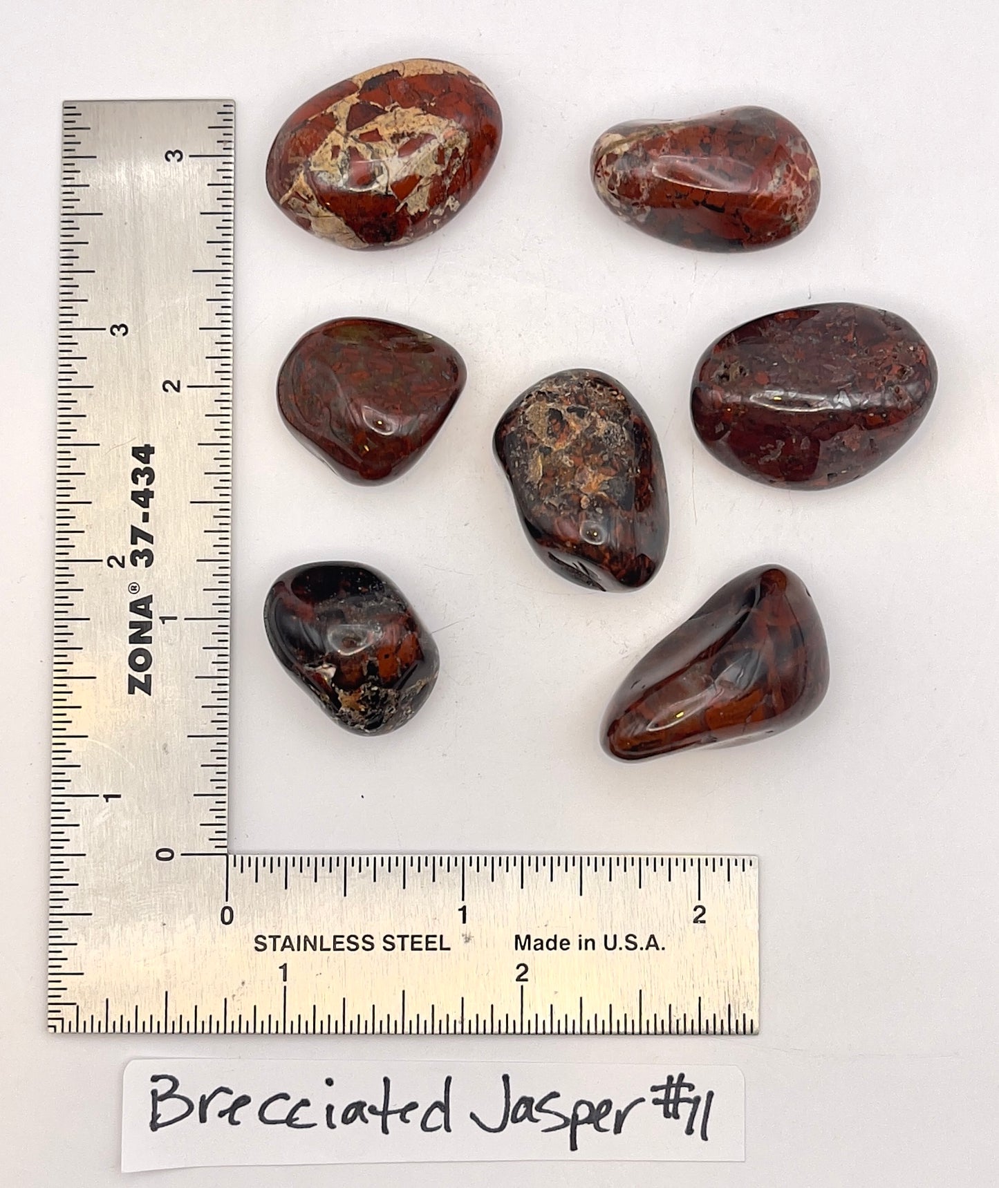 Brecciated Red Jasper Tumbles