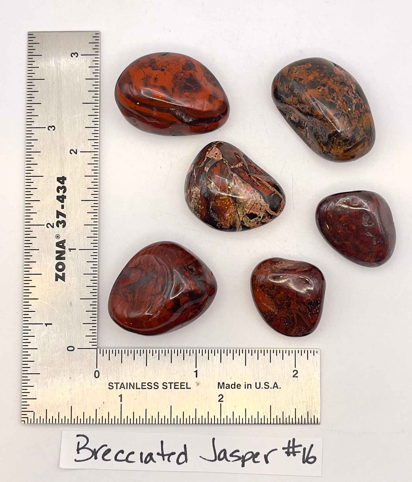 Brecciated Red Jasper Tumbles