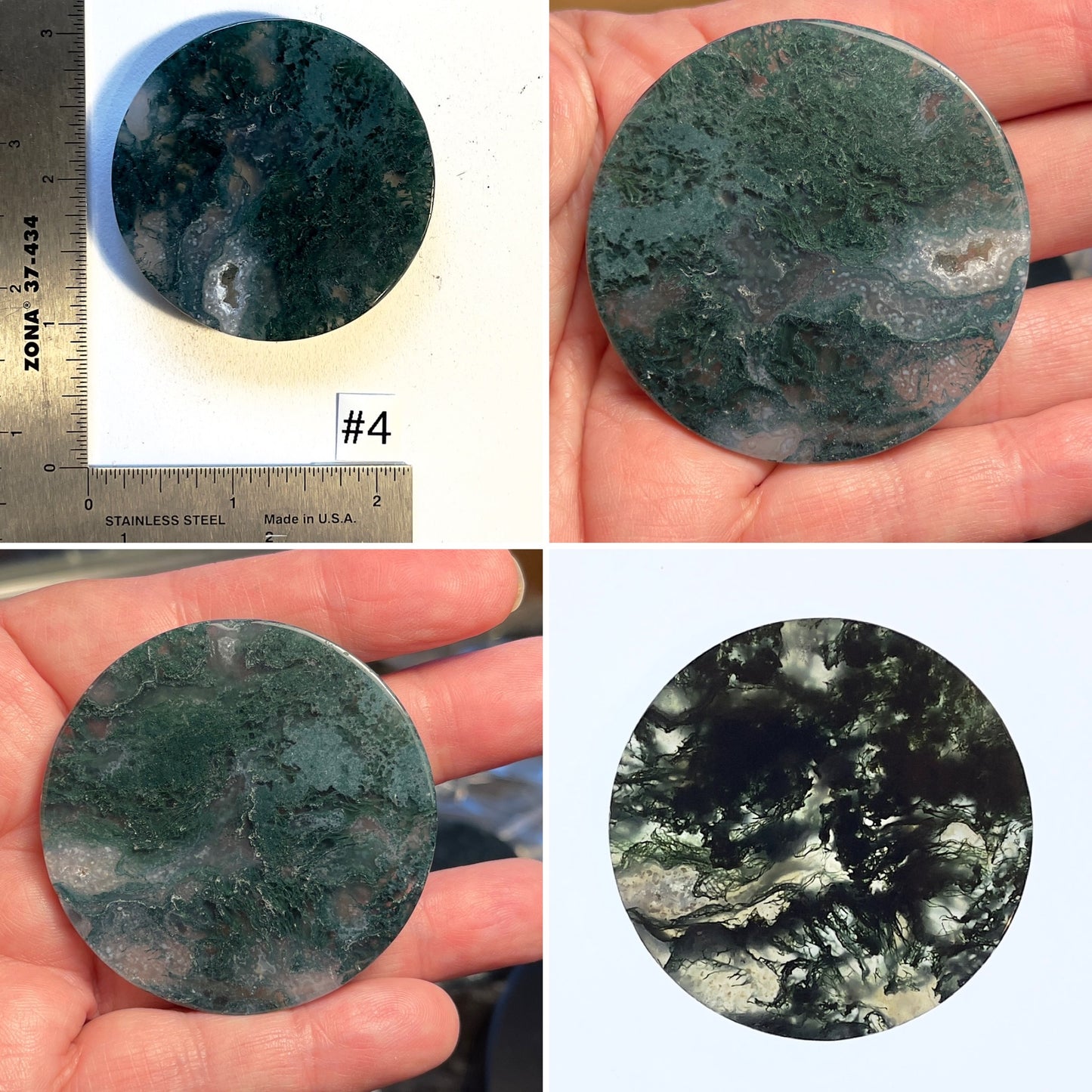 Moss Agate Round Slabs