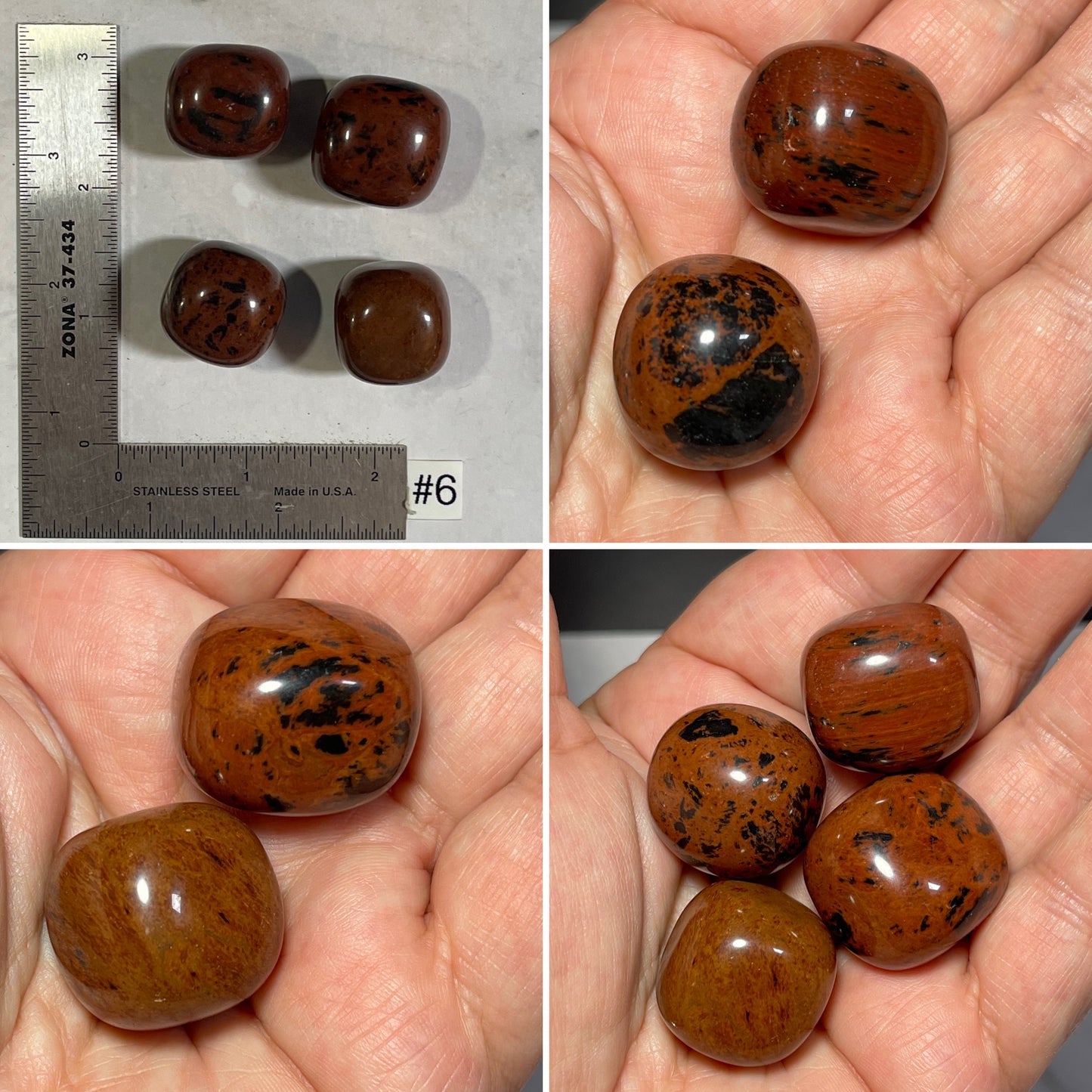 Mahogany Obsidian Tumbles