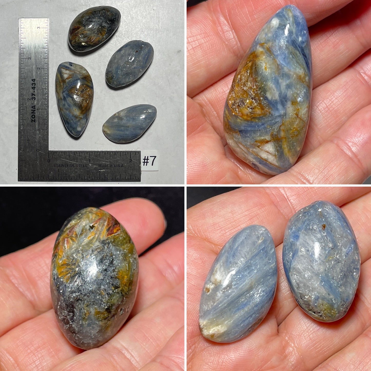 Blue Kyanite Tumbles