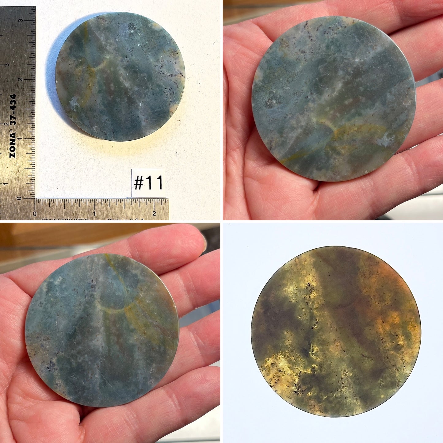 Moss Agate Round Slabs