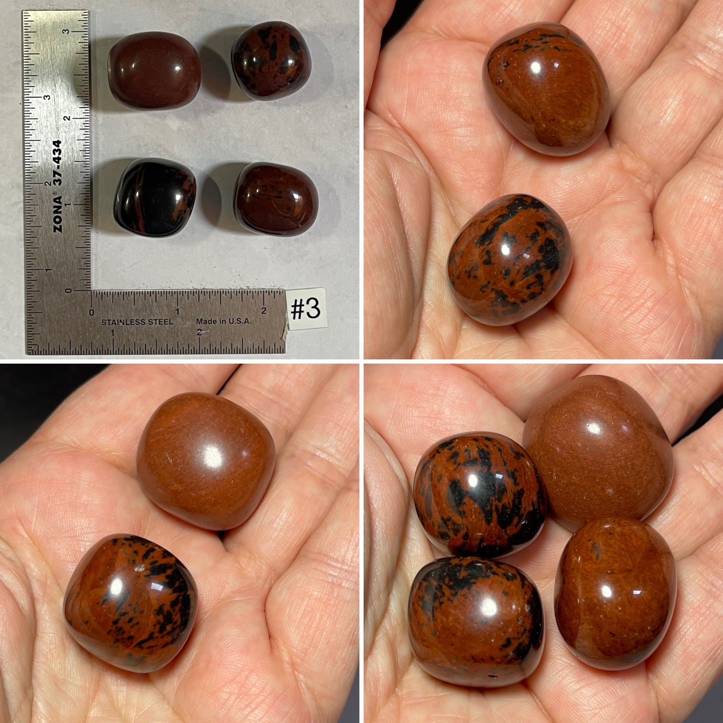 Mahogany Obsidian Tumbles