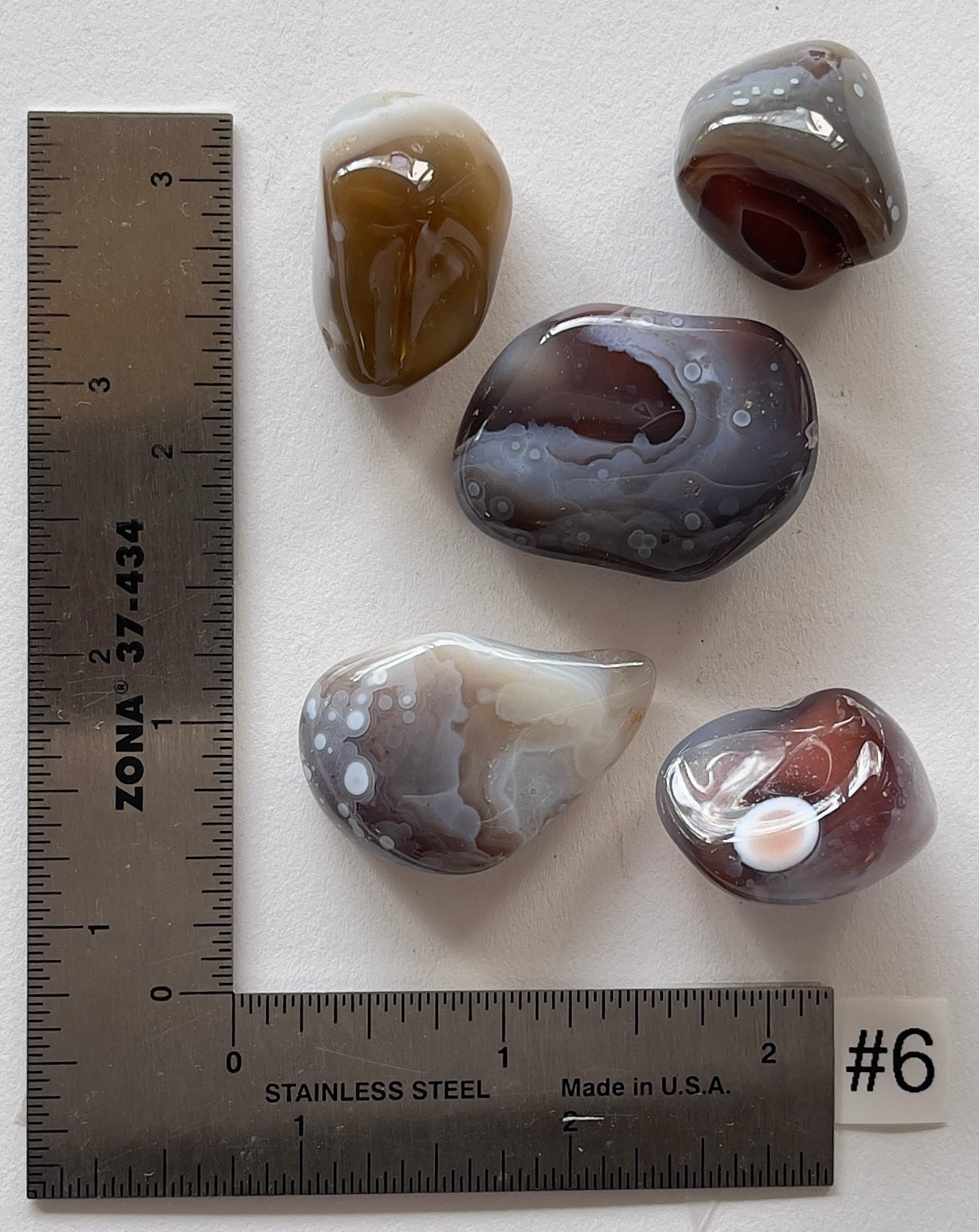 Grey Eye Agate Tumbles