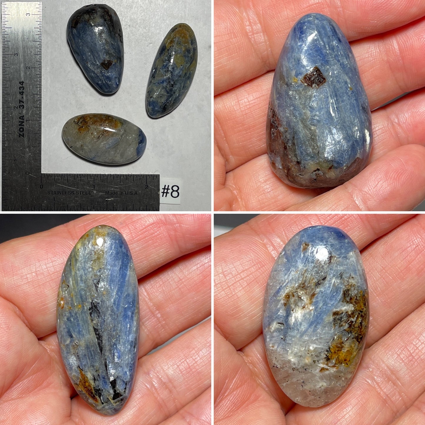 Blue Kyanite Tumbles