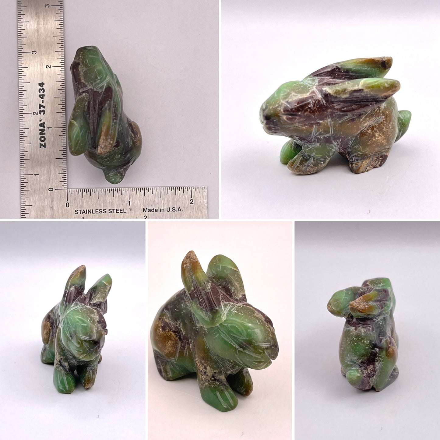 Australian Chrysoprase Hand Carved Animals