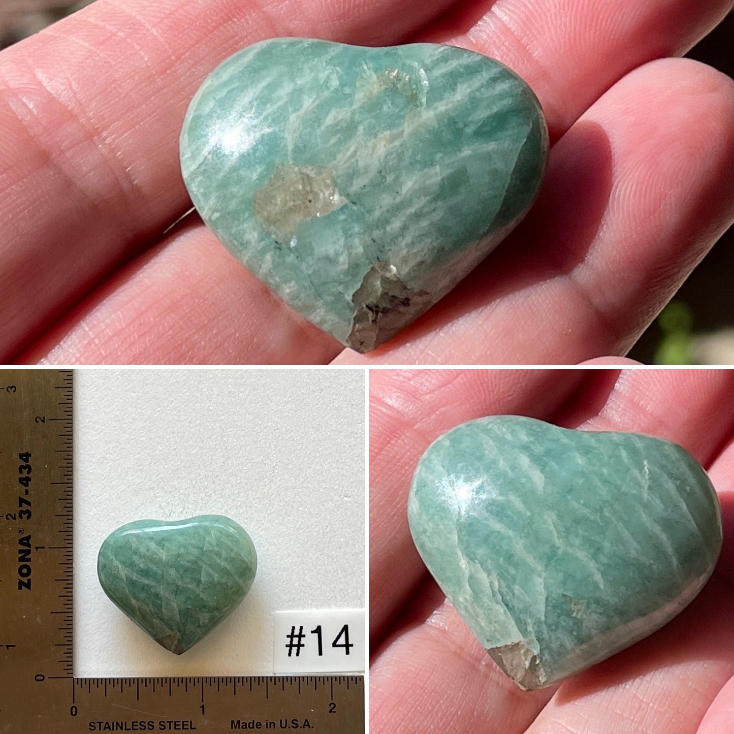 Amazonite Mini-Heart