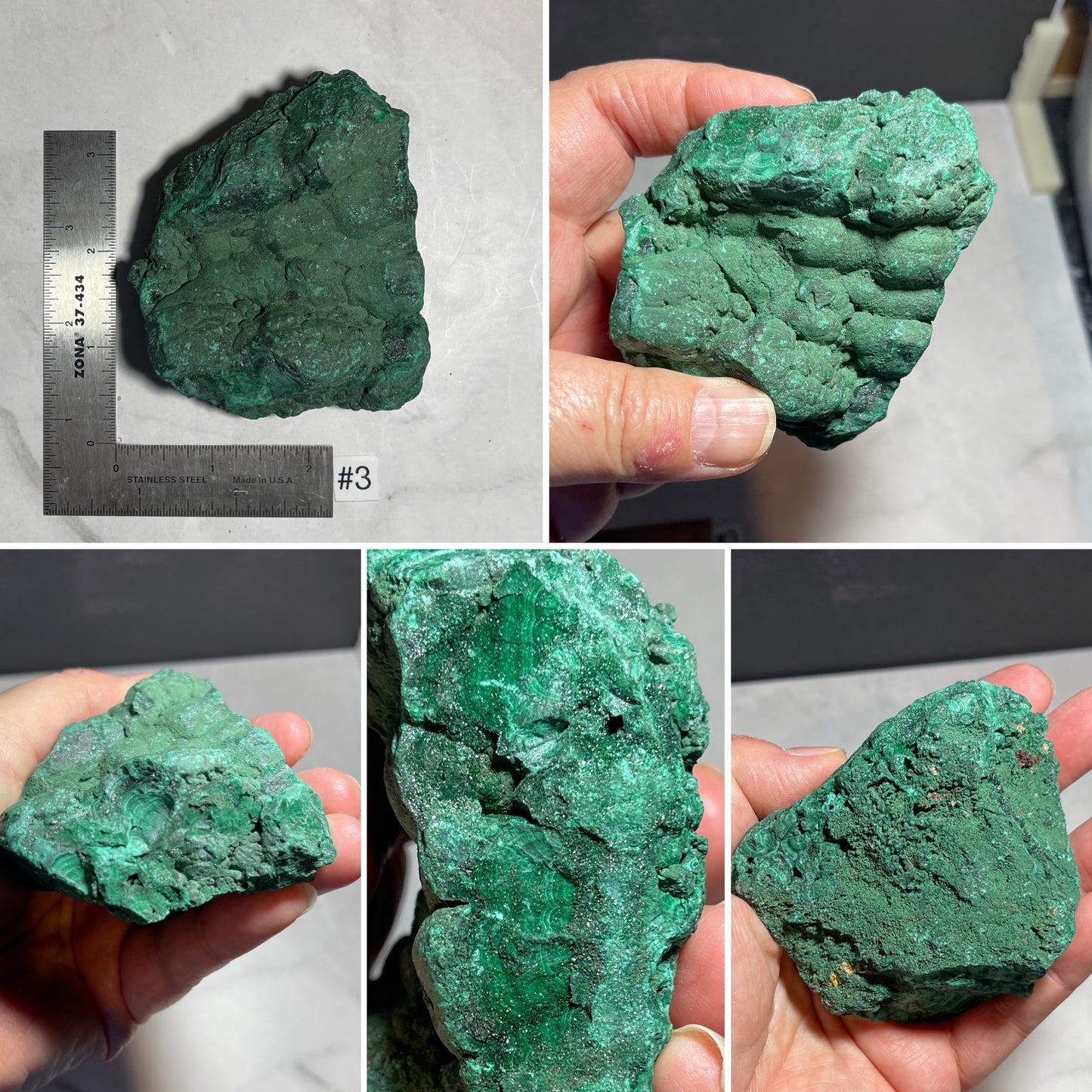 Botryoidal Crystalline Malachite