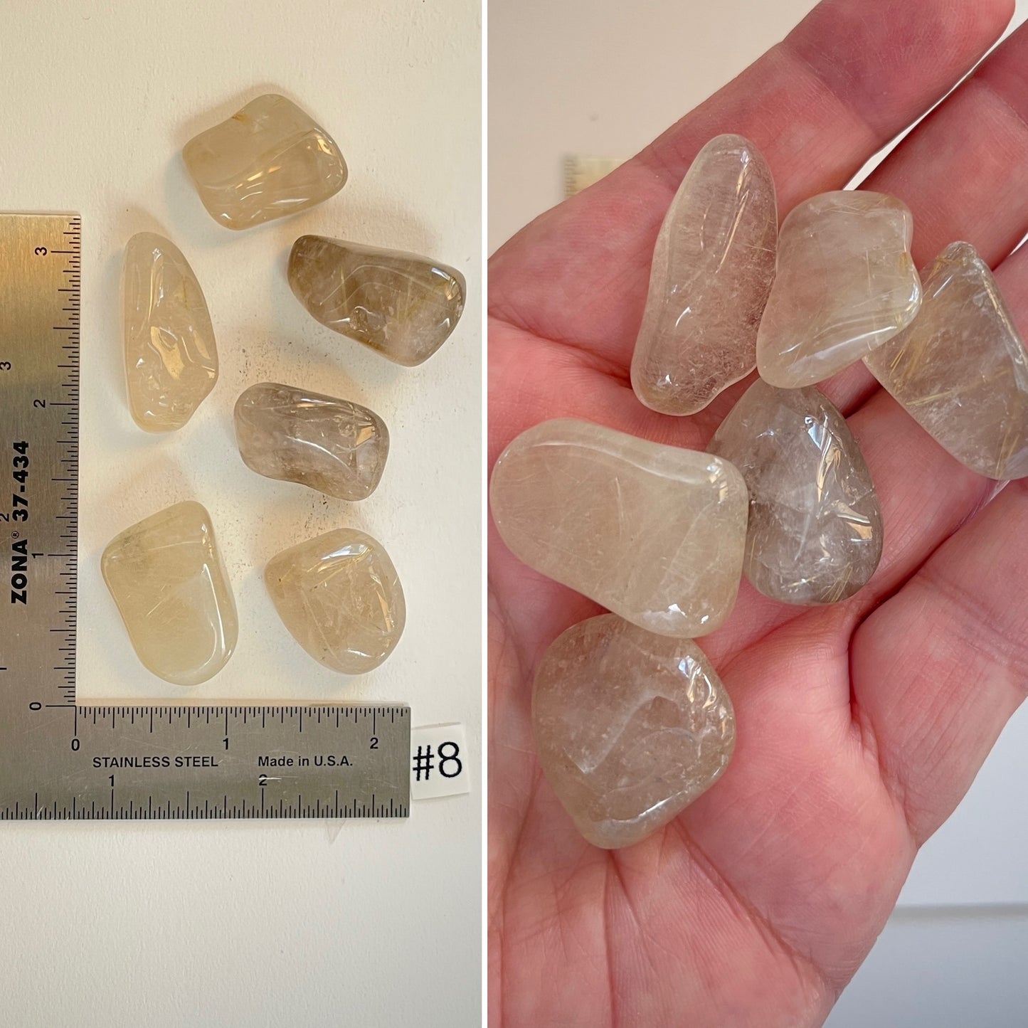 Rutilated Quartz Tumbles