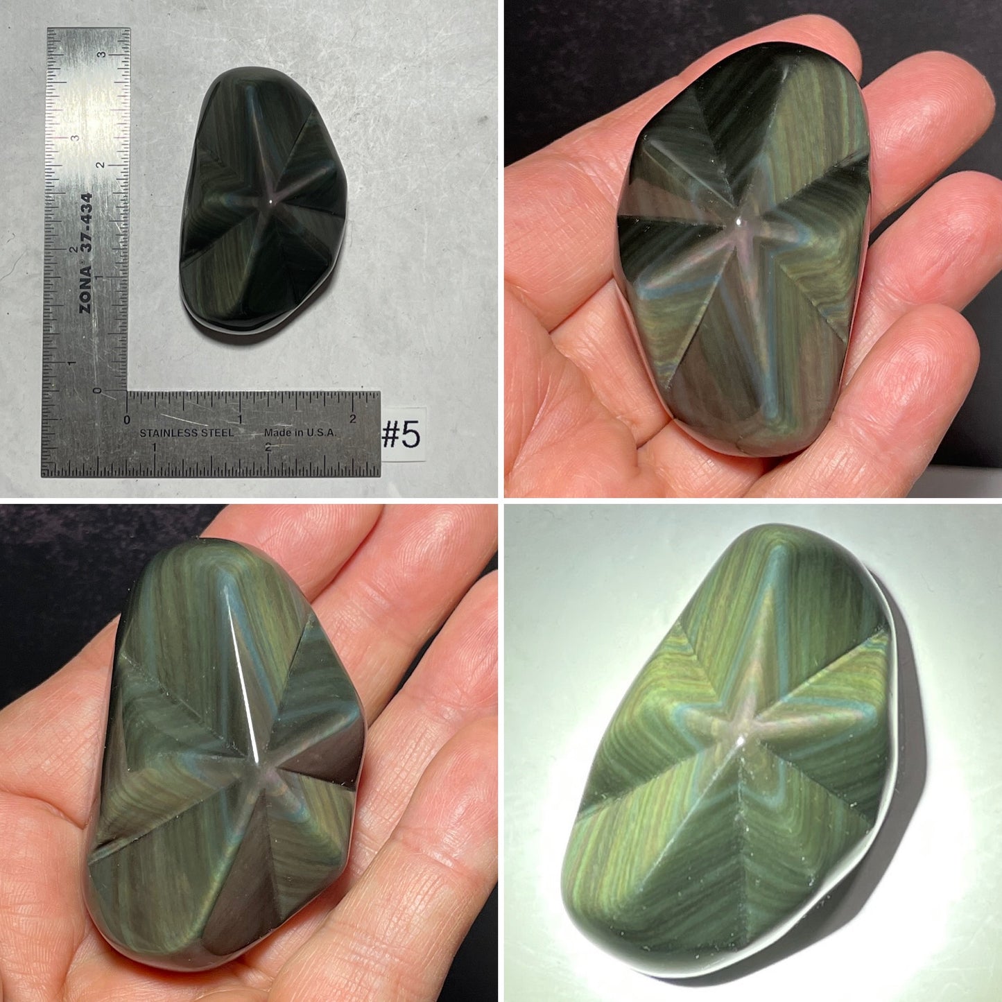 Rainbow Obsidian Star