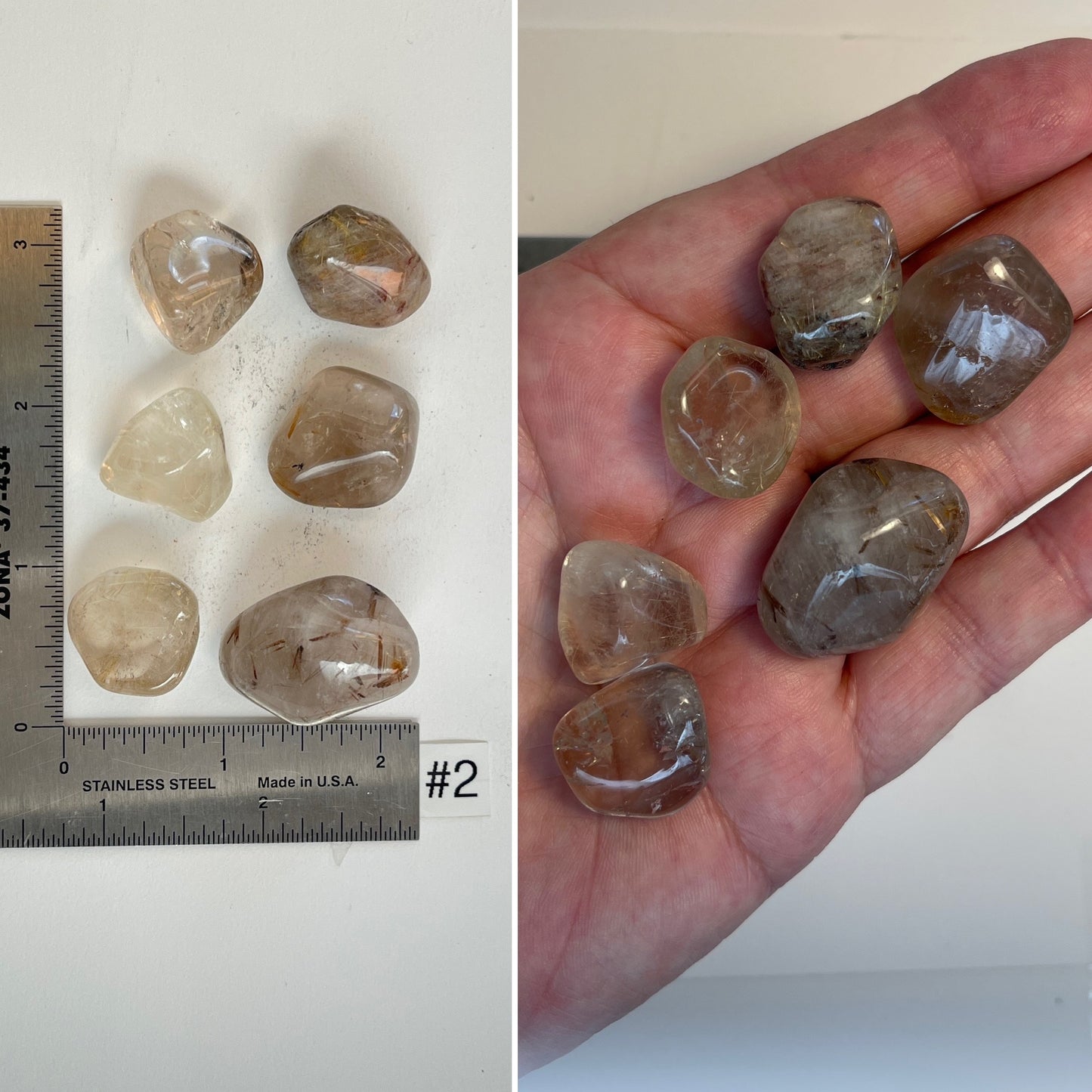 Rutilated Quartz Tumbles