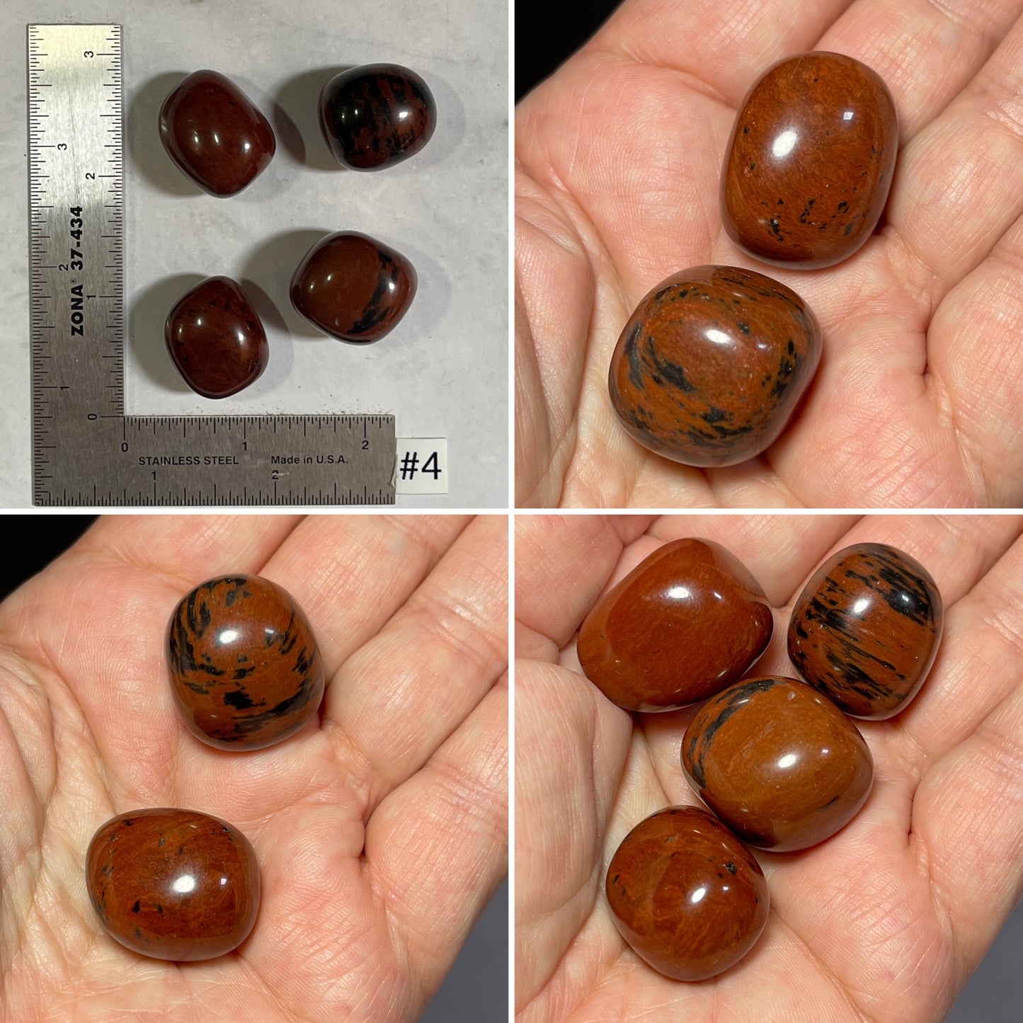 Mahogany Obsidian Tumbles