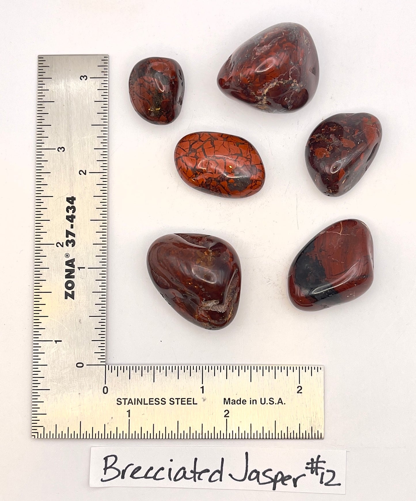 Brecciated Red Jasper Tumbles