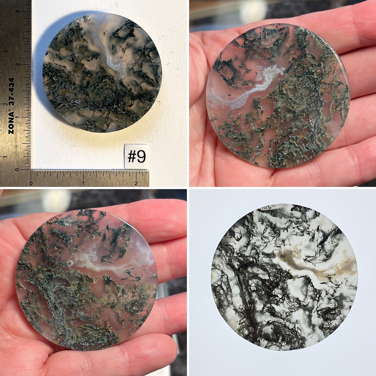 Moss Agate Round Slabs