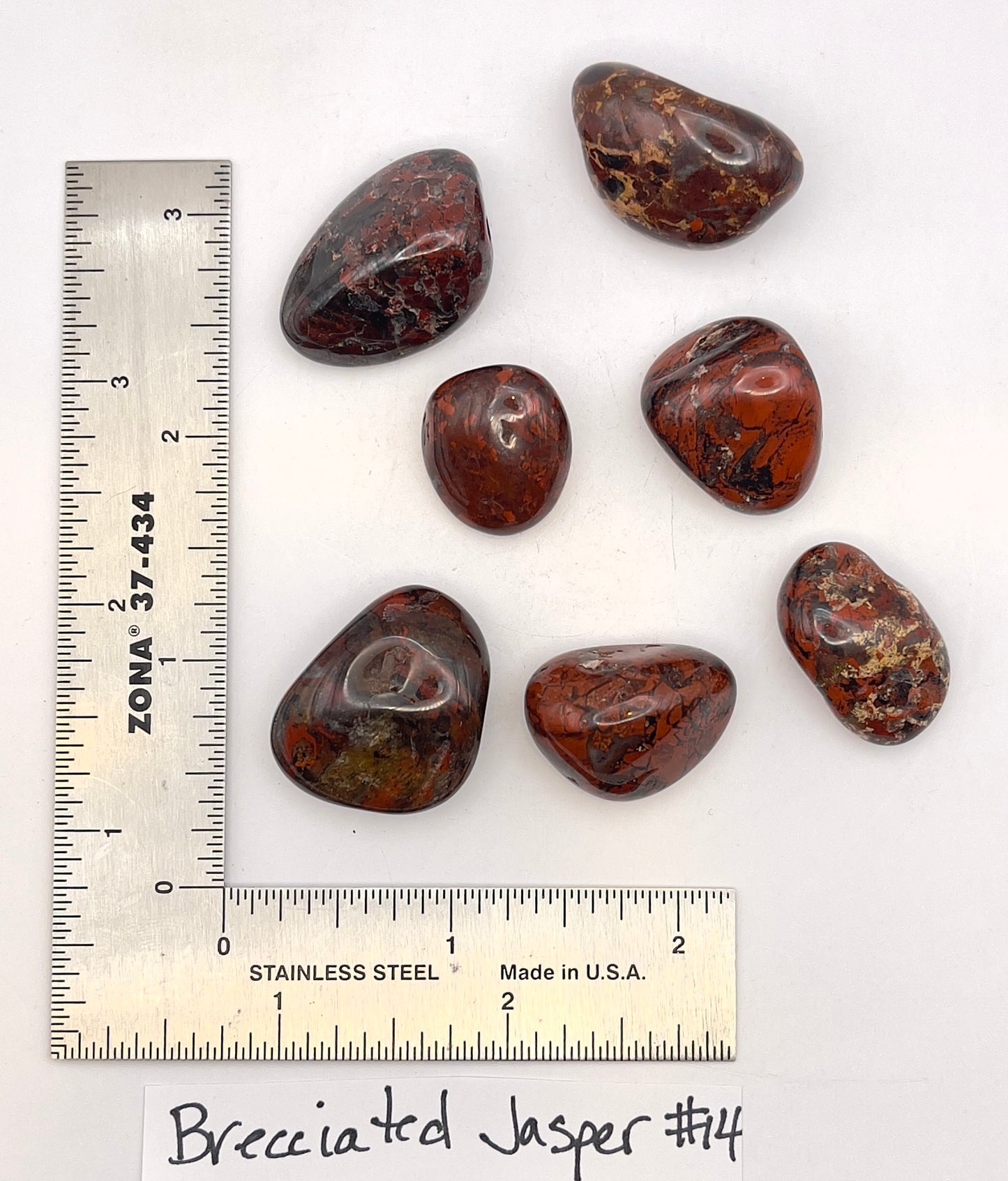 Brecciated Red Jasper Tumbles