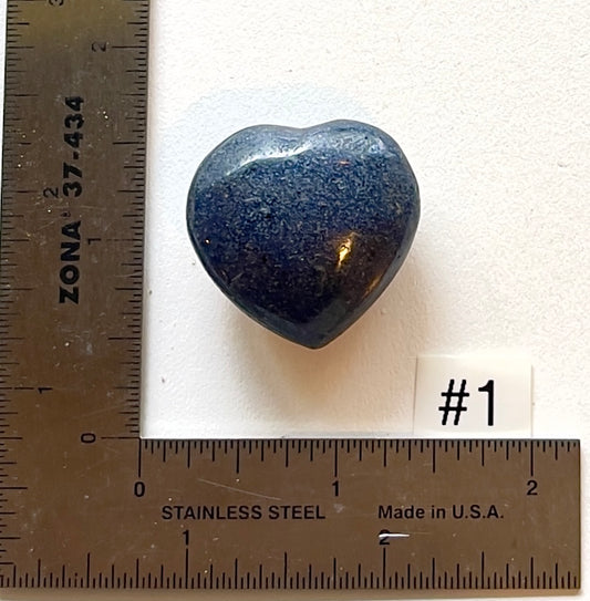 Lazulite Mini-Hearts