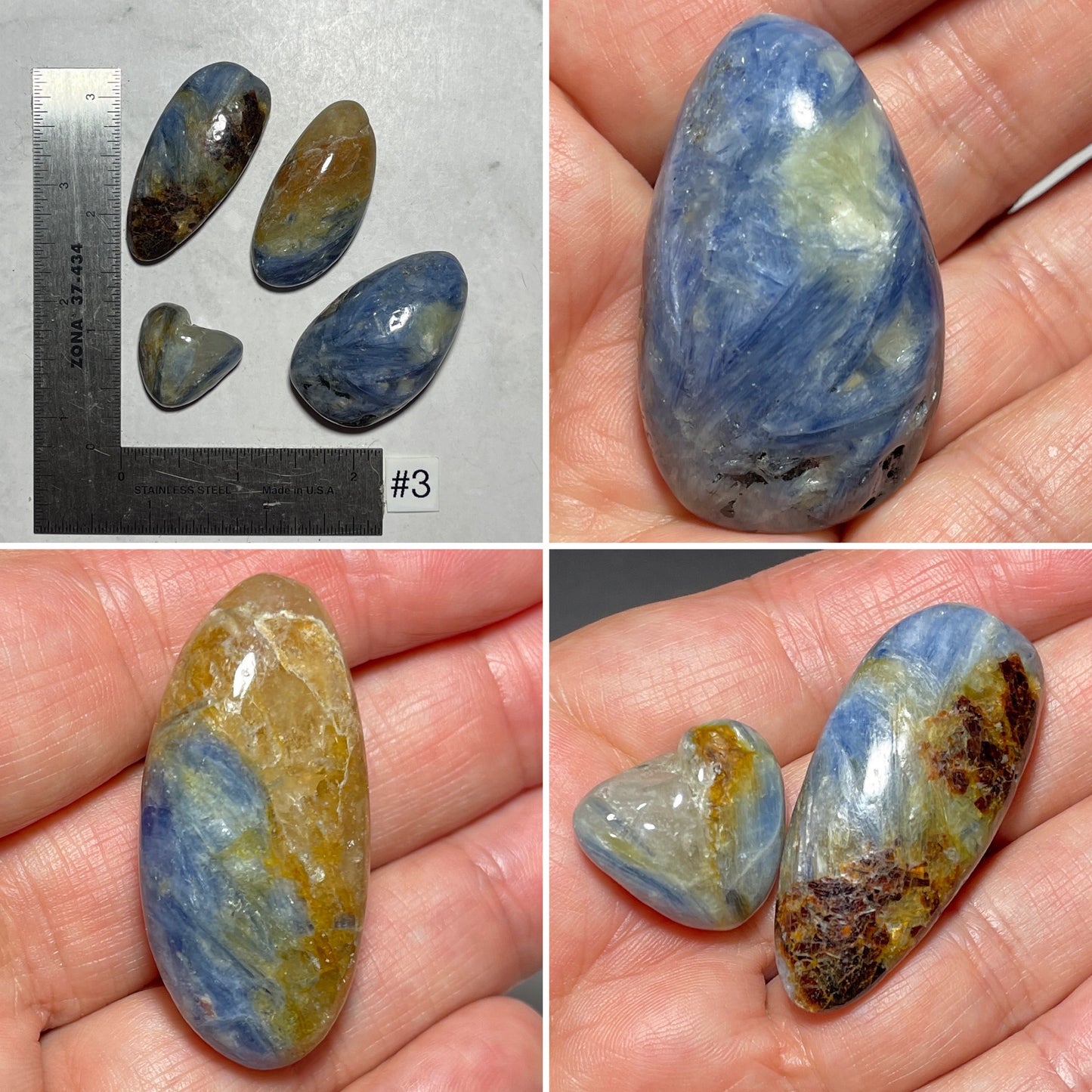 Blue Kyanite Tumbles