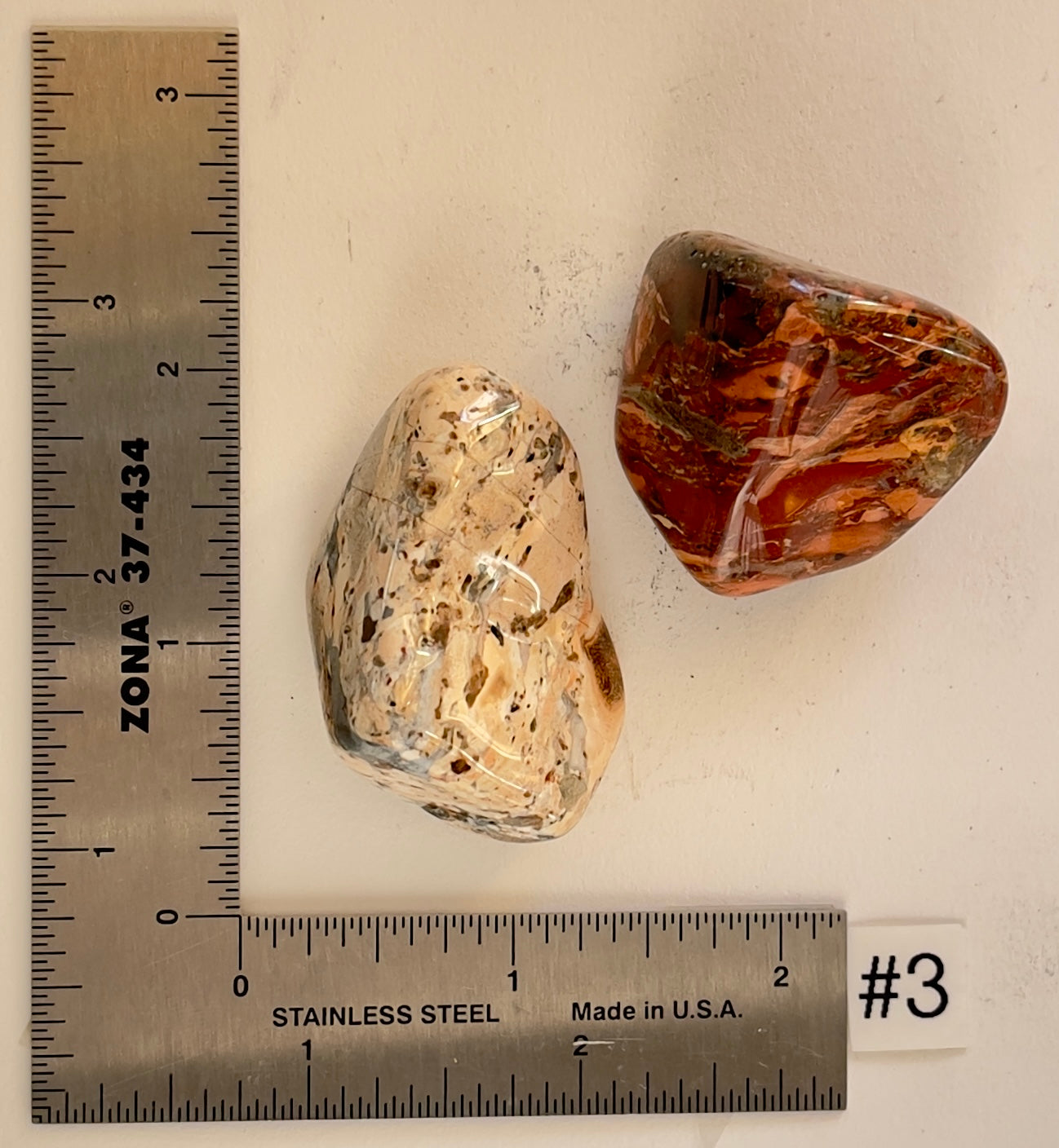 White Brecciated Jasper Tumbles