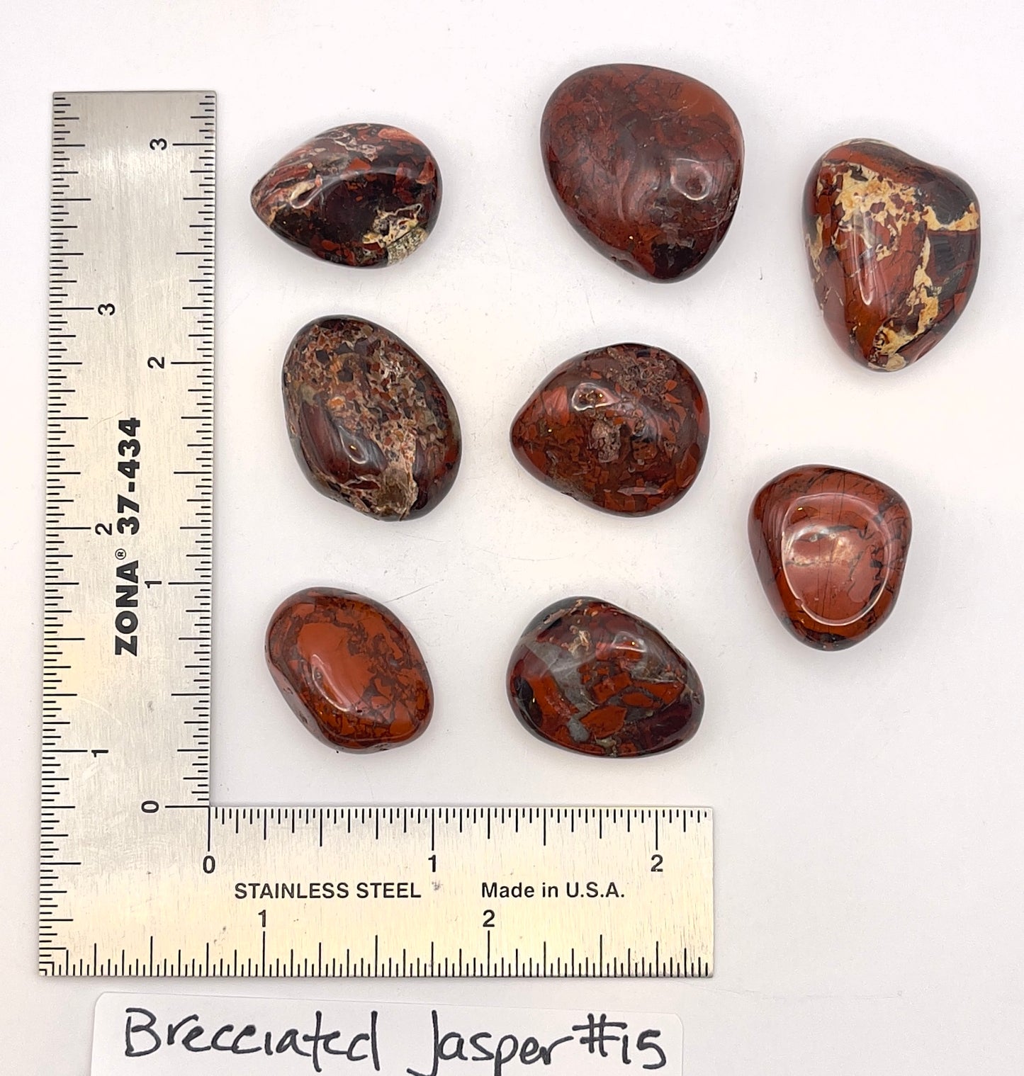 Brecciated Red Jasper Tumbles