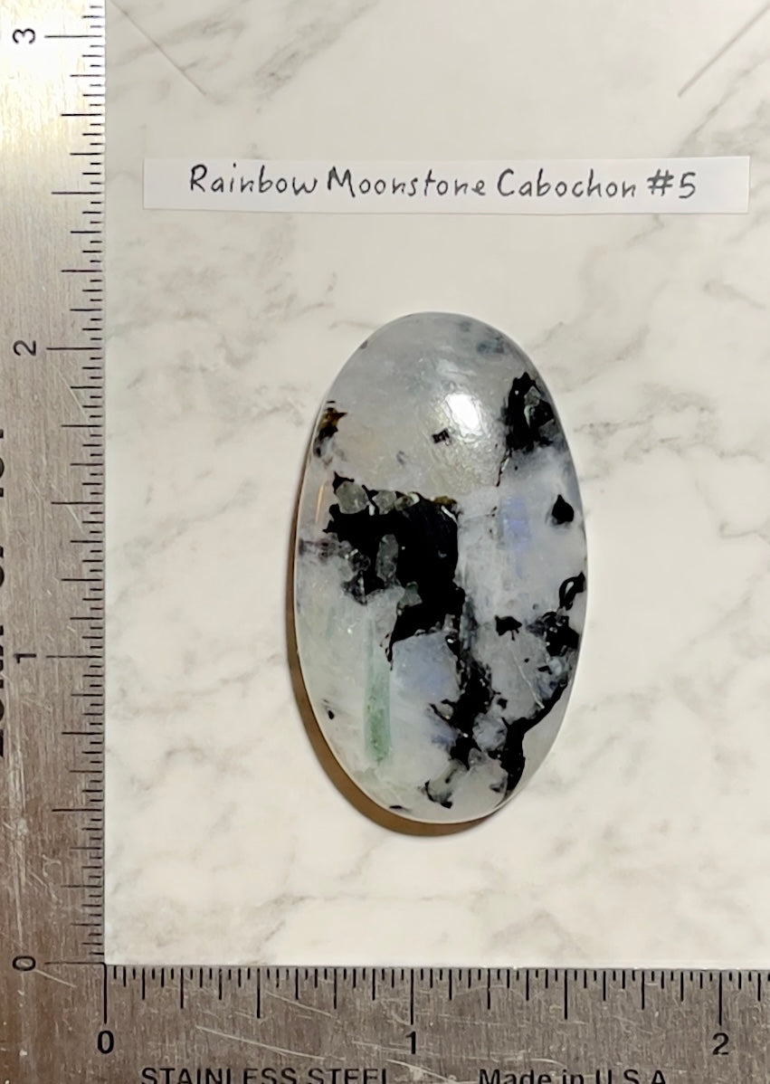 Rainbow Moonstone Cabochon