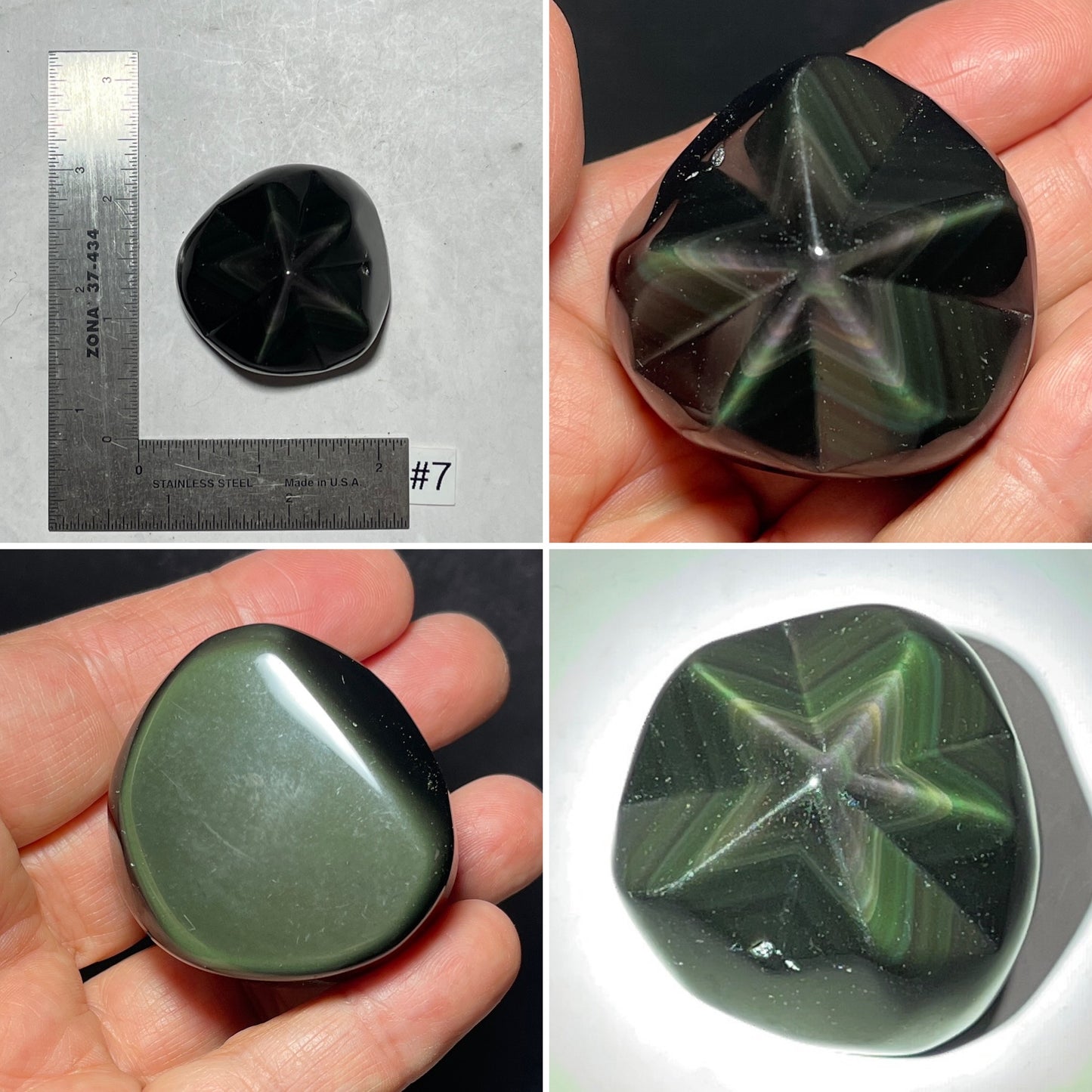 Rainbow Obsidian Star