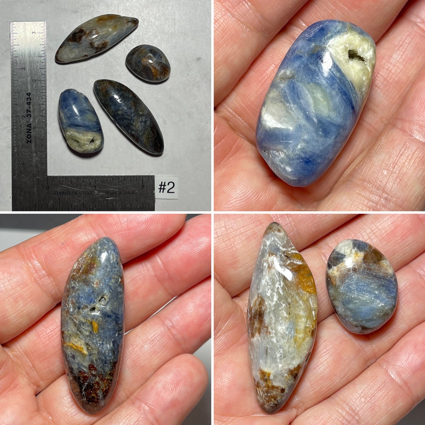 Blue Kyanite Tumbles