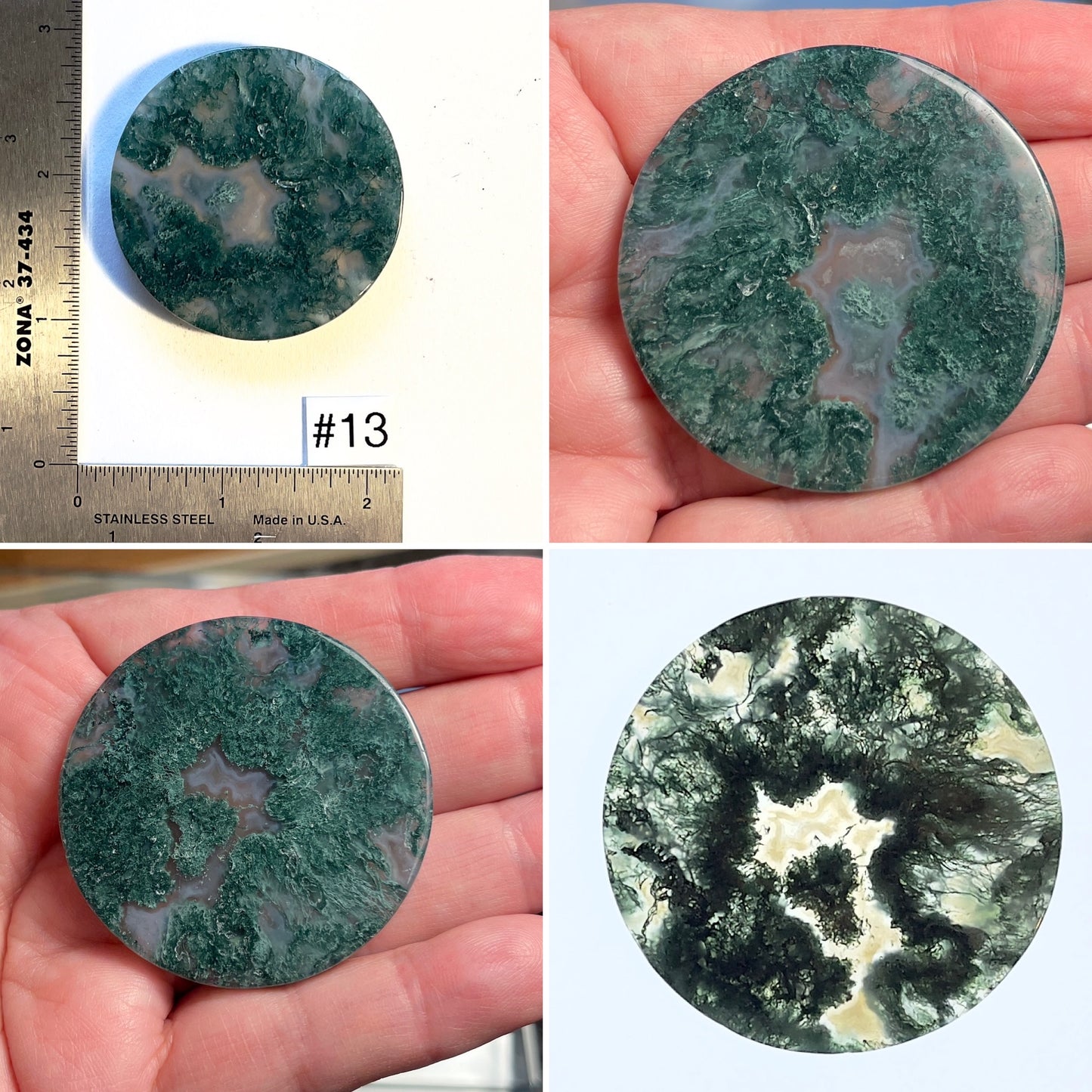 Moss Agate Round Slabs