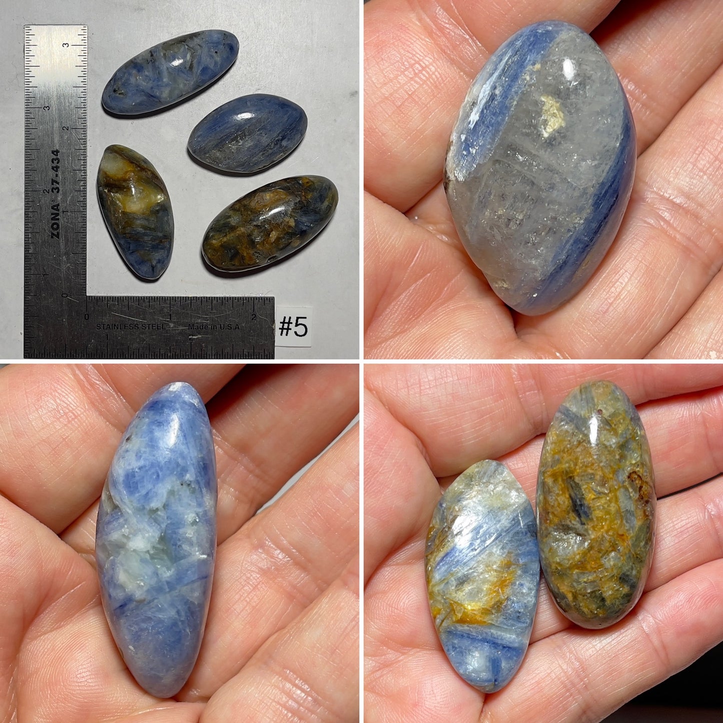 Blue Kyanite Tumbles