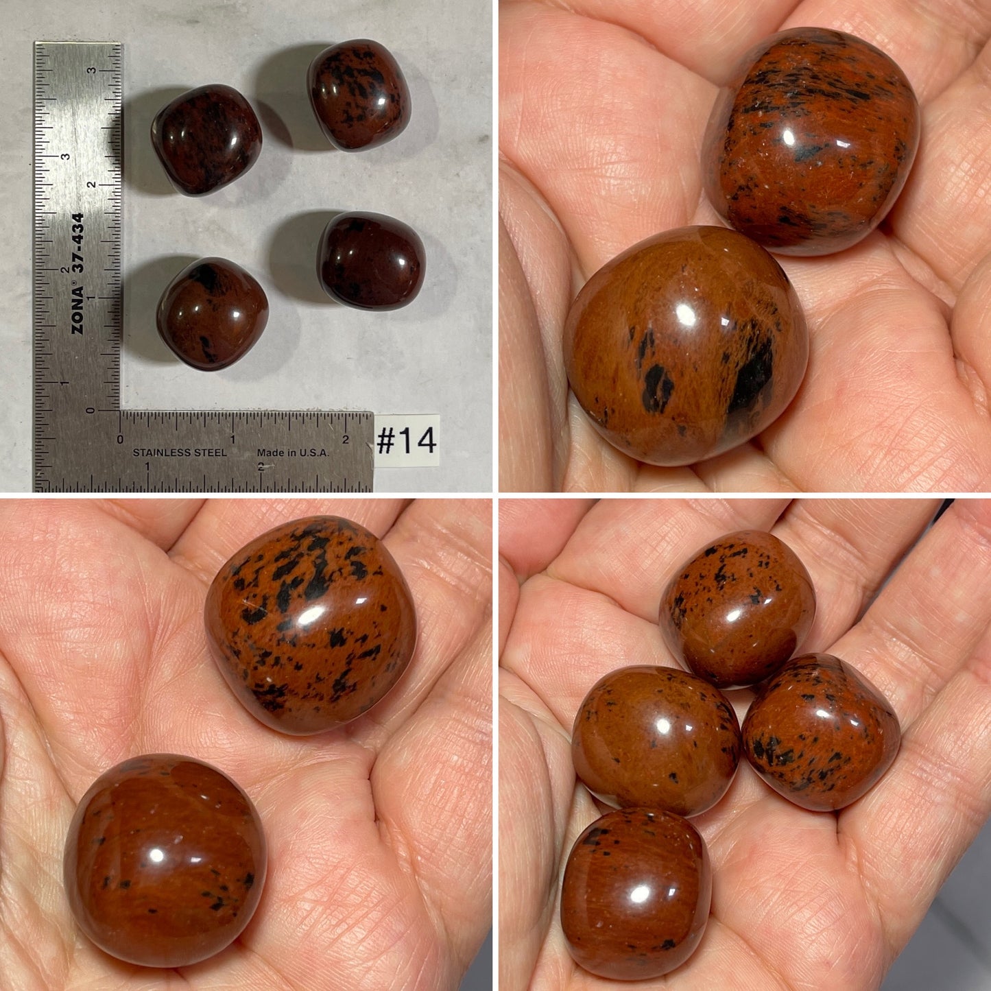 Mahogany Obsidian Tumbles