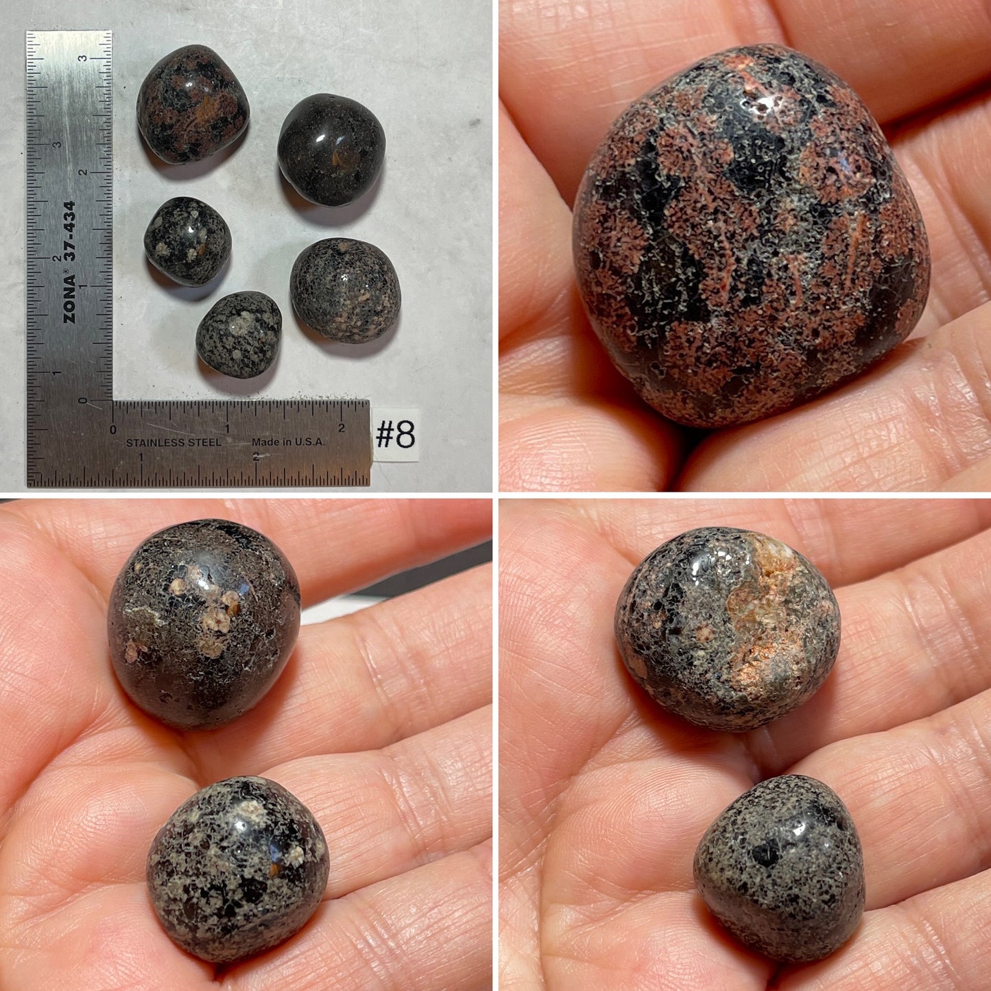 Fireworks Obsidian Tumbles