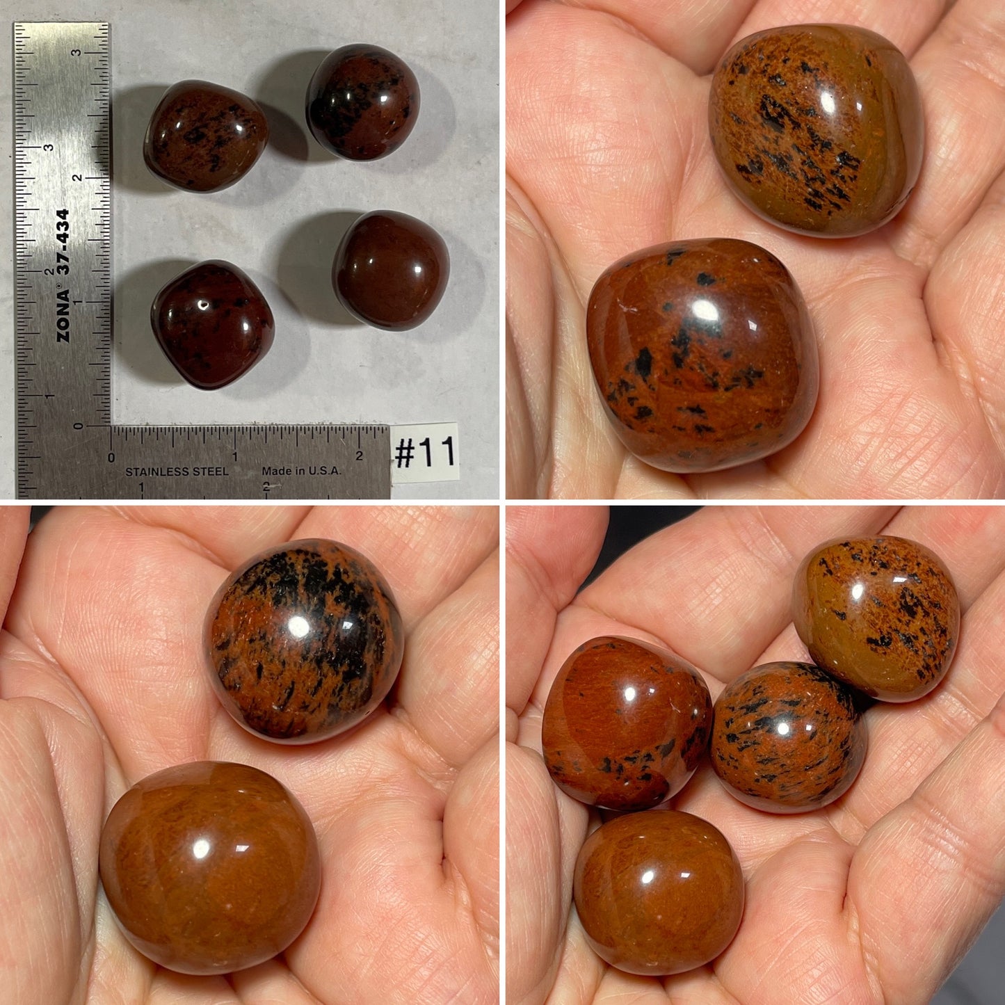 Mahogany Obsidian Tumbles