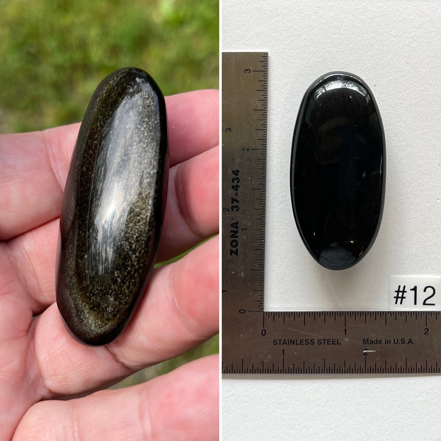 Gold Sheen Obsidian Palmstone