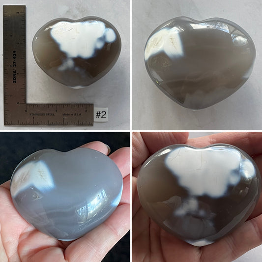 Orca Agate Heart