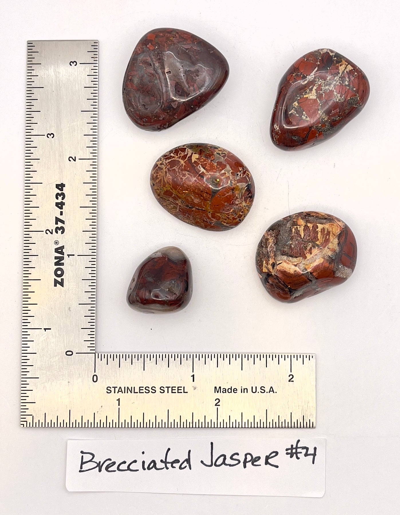 Brecciated Red Jasper Tumbles