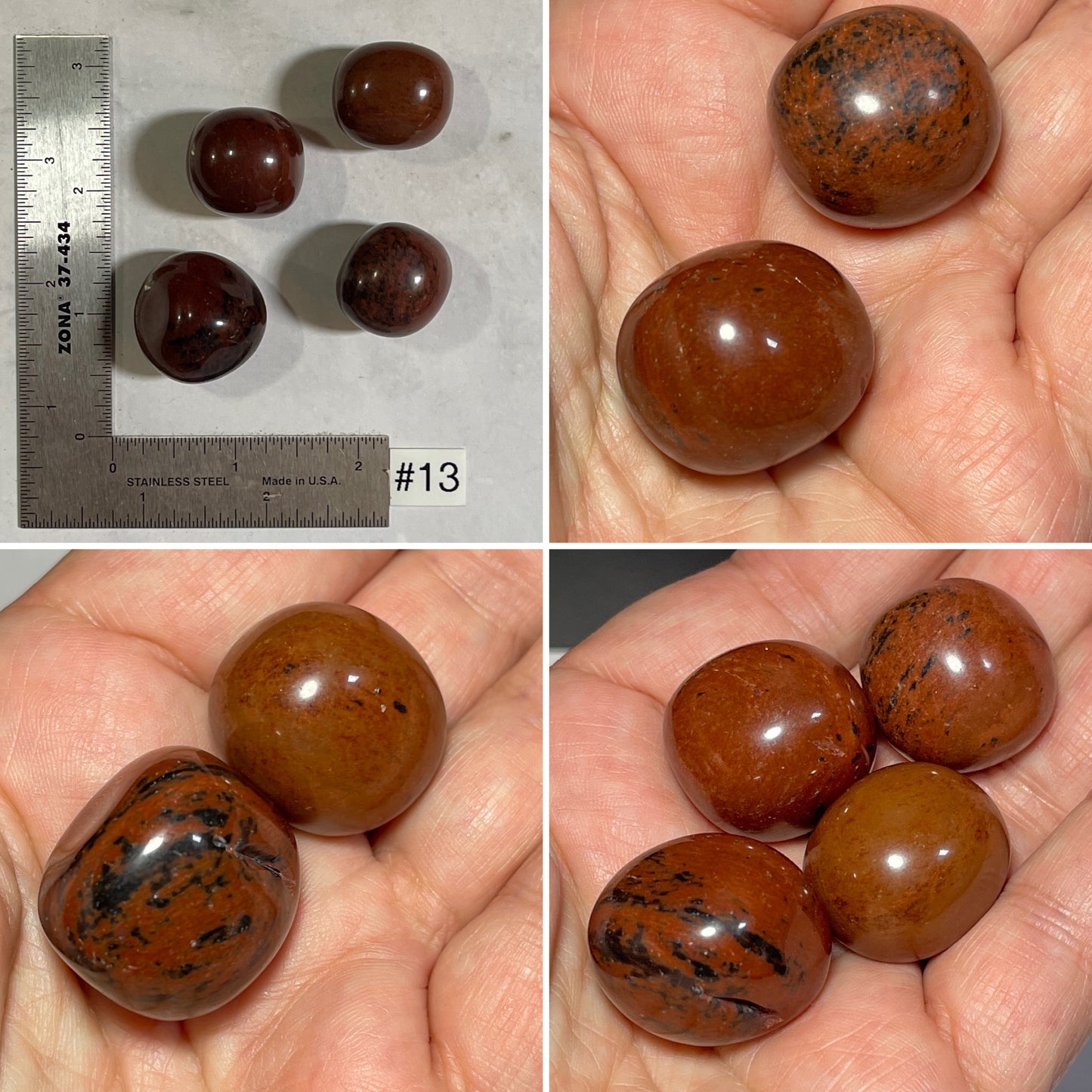 Mahogany Obsidian Tumbles