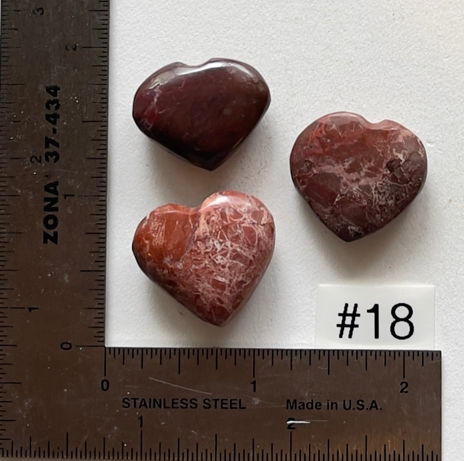 Red Jasper Mini-Hearts